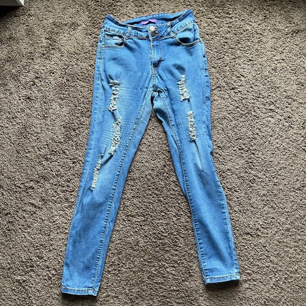 Bamboo distressed skinny jeans size 9